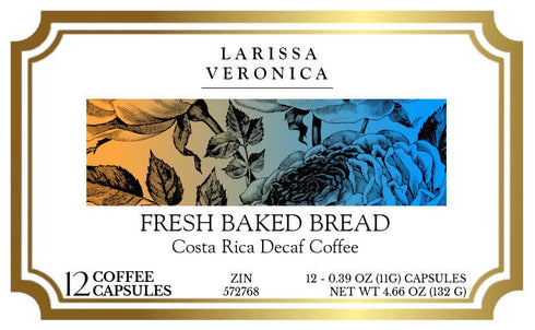 Larissa Veronica (12 572768) 2 Pack Fresh Baked Bread Costa Rica Decaf Coffee (Single Serve K-Cup Pods) (Gourmet