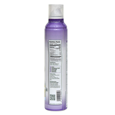 8 oz. Mantova Extra Virgin Olive Oil Spray Garlic Flavored Spray Bottle - Manage Oil Amount - Great For Salads