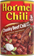 15 Oz (Pack 6) HORMEL Chili Chunky Beef Chili with Beans, No Artificial Ingredients