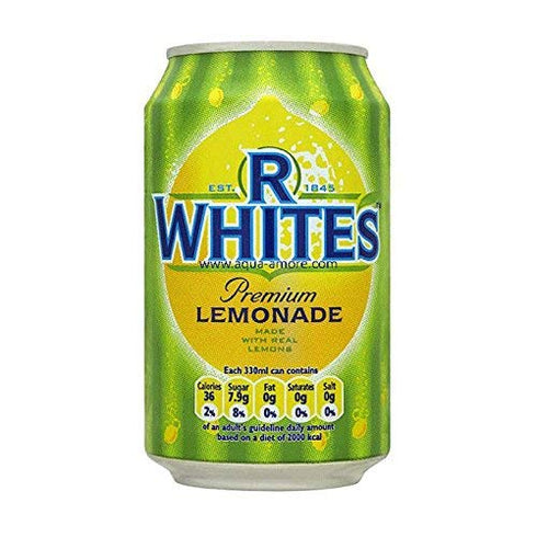 R Whites Lemonade cans 330ml (Pack of 6)