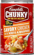 18.8 Oz (Pack 2) Campbell's Chunky Soup, Savory Chicken with White and Wild Rice Soup, Can