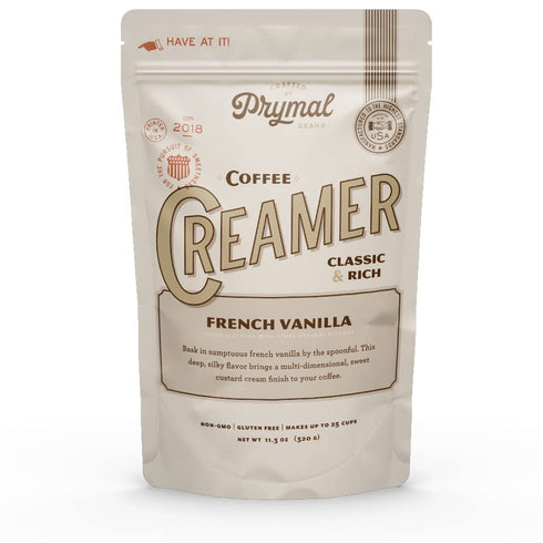 PRYMAL Coffee Creamer - Keto, Non Dairy, Sugar Free (French Vanilla) Natural,