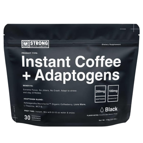 Strong Coffee Co. Instant Black Coffee | Premium Organic Coffee with Nootropics