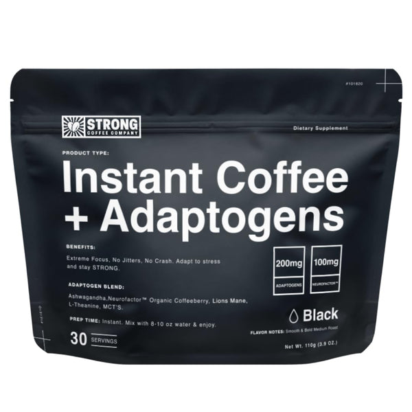 Strong Coffee Co. Instant Black Coffee | Premium Organic Coffee with Nootropics