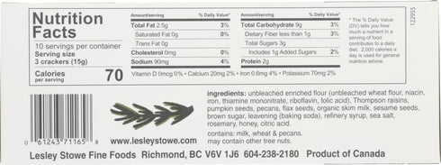 Raincoast Crisps, Rosemary Raisin Pecan Crisps, 5.3 Ounce