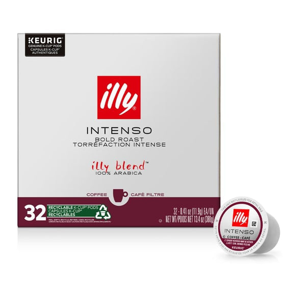 illy Coffee K Cup, Pods for Keurig Machines, Intenso Dark Roast, 100%