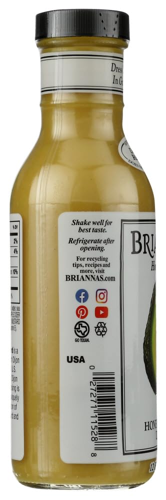 (355ml) Briannas Home Style Dijon Honey Mustard Dressing by Brianna's