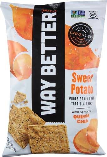 Way Better Snacks Sweet Potato Tortilla Chips, 5.5 Ounce