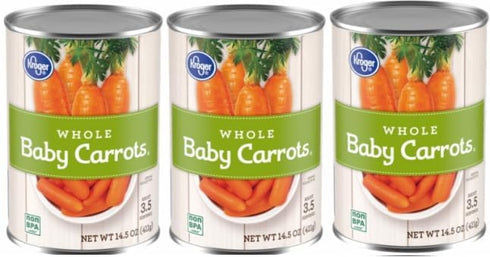 Generic Whole Baby Carrots (Pack Of 3 Cans)14.5 oz