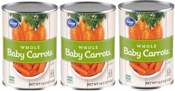 Generic Whole Baby Carrots (Pack Of 3 Cans)14.5 oz