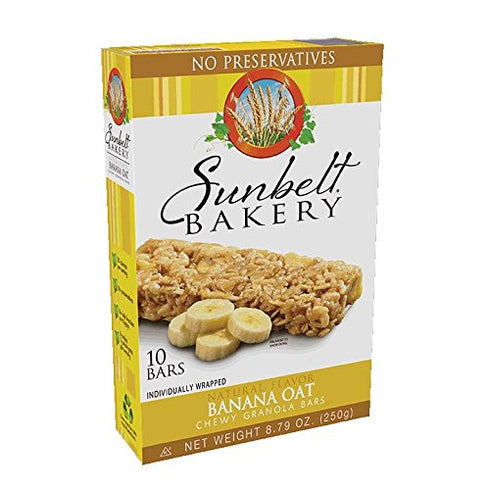 8 Sunbelt Bakery Banana Oat Chewy Granola Bars, Boxes