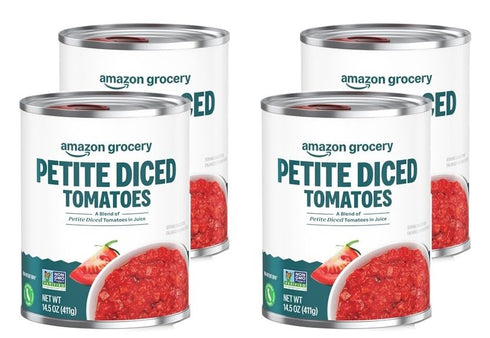 Amazon Grocery, Petite Diced Tomatoes, 14.5 Oz (Previously Amazon Fresh, Packaging May