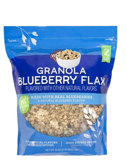 Generic Blueberry Flax Granola, Naturally Flavored, 32 oz. Non-GMO ingredients and no artificial