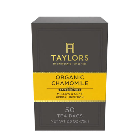 Taylors of Harrogate Organic Chamomile, Herbal Tea, Pillow Bags, 50 Count (Pack
