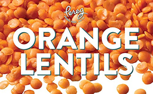 (16 Oz) Pereg Orange Lentils - Indian Split Masoor Daal - Non-GMO & Additive Free - Ideal for Stews, Indian Curries