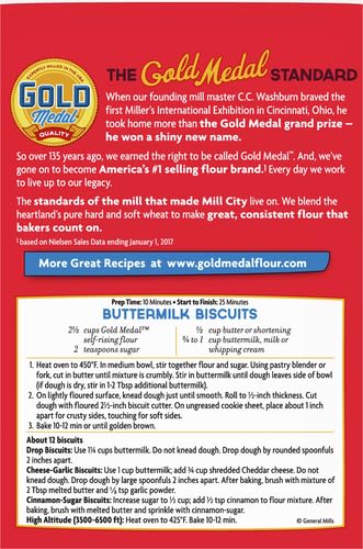 Gold Medal Premium Quality Self Rising Flour, 5 lb for Baking