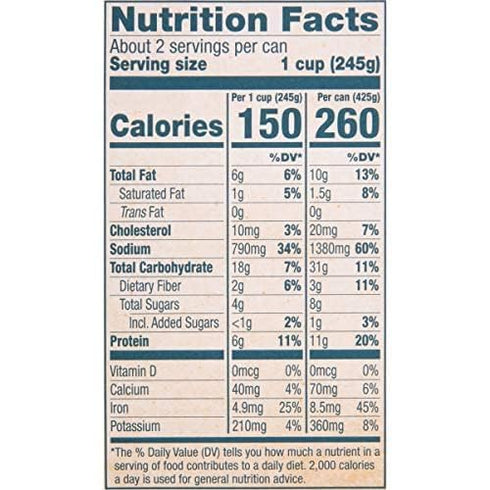15 oz (Pack 12) 11g Snow's Manhattan Clam Chowder, Can of - Protein per Serving - Ready-to-Serve Authentic Manhattan