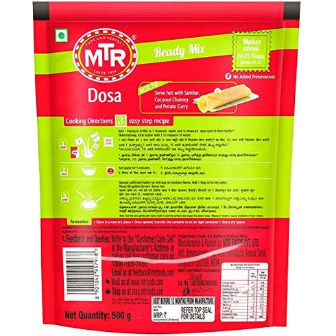 500g Pack 2 MTR Instant Dosa Mix -