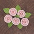 12 Count Global Sugar Art Premium Wedding Rose Edible Sugar Cake & Cupcake Flowers, Pink, with Leaves by Chef Alan