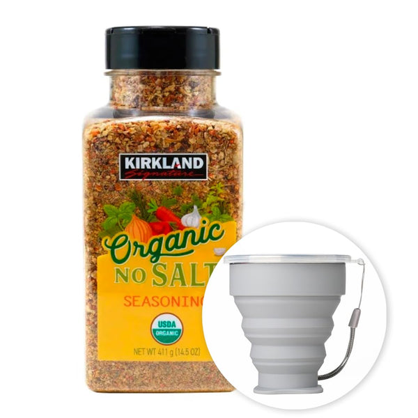 MORALZA Kirkland Signature Organic No-Salt Seasoning 14.5 oz Item 165041 Bundle with Silicone
