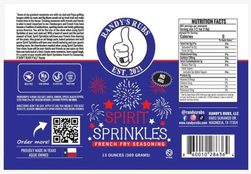 Randy's Rub Spirit Sprinkles 6 oz Shaker