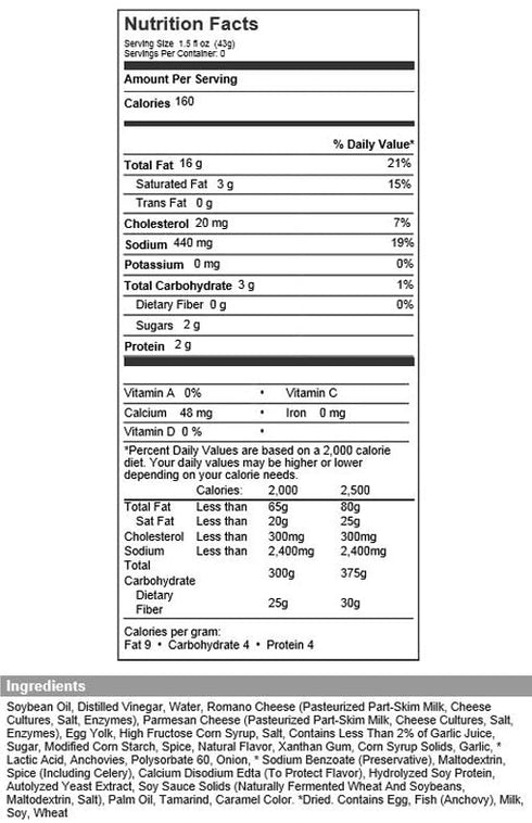Ken's 1.5 oz 12 Pack Steak House Creamy Caesar Dressing Pouch | Gluten-Free | Made In America |