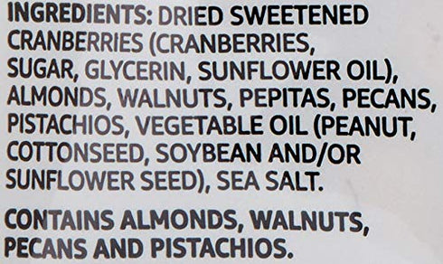2.62 (Pack 1) Amazon Brand - Happy Belly Dried Cranberries, Nuts & Pepitas Trail Mix, pound