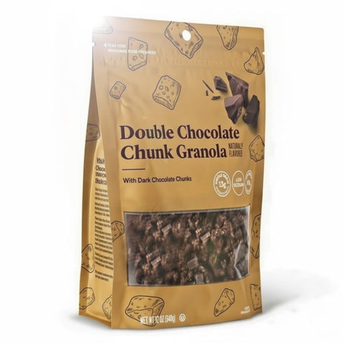 Generic Double Chocolate Chunk Granola: Gluten Free Dark Chocolate Snack, Crunchy Breakfast, Ice