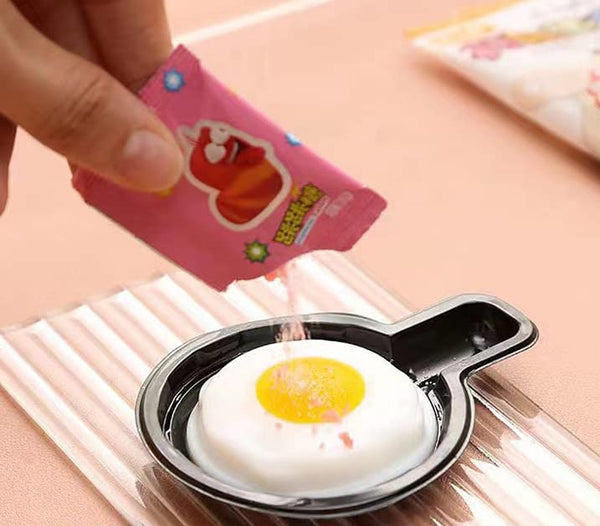 ZZLEEZYO Chinese Creativec Snack Egg Shape Jelly with Popping Candy 20 pcs/about 14oz