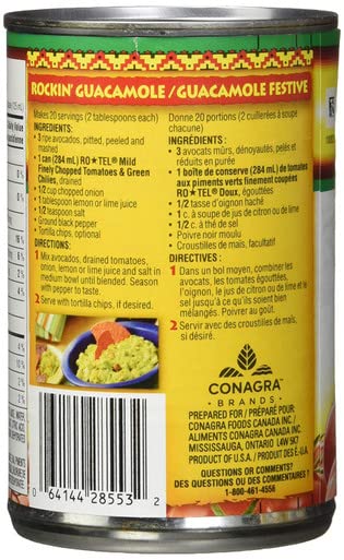 284ml/9.6oz Rotel Salsa Mild Finely Chopped Tomatoes & Green Chilies Imported from Canada