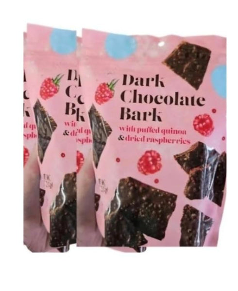 Generic Dark Chocolate Bark with Puffed Quinoa and Dried Raspberries 8 oz Pack