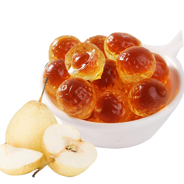 SIJIYUNLI -Sandwich pear jelly gummies 200g/7.05oz Flowing Soft Candy, eating one is equivalent