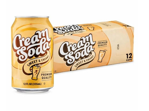 Generic Cream Soda Pop, 12 fl oz, 12 Pack Cans