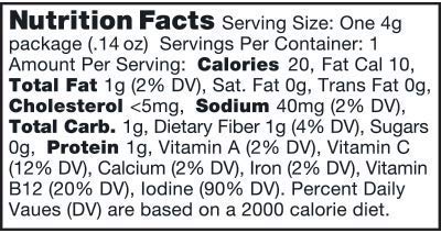 1 12 Ocean's Halo Seaweed Snacks (Sea Salt) case of Unit Trays