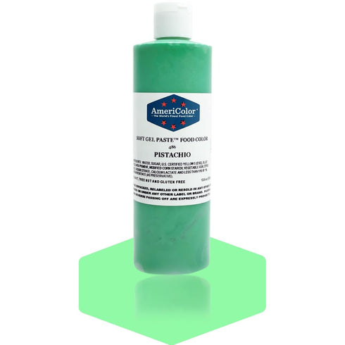 AmeriColor, Pistachio, 13.5 Ounce Bottle, Soft Gel Paste Food Color