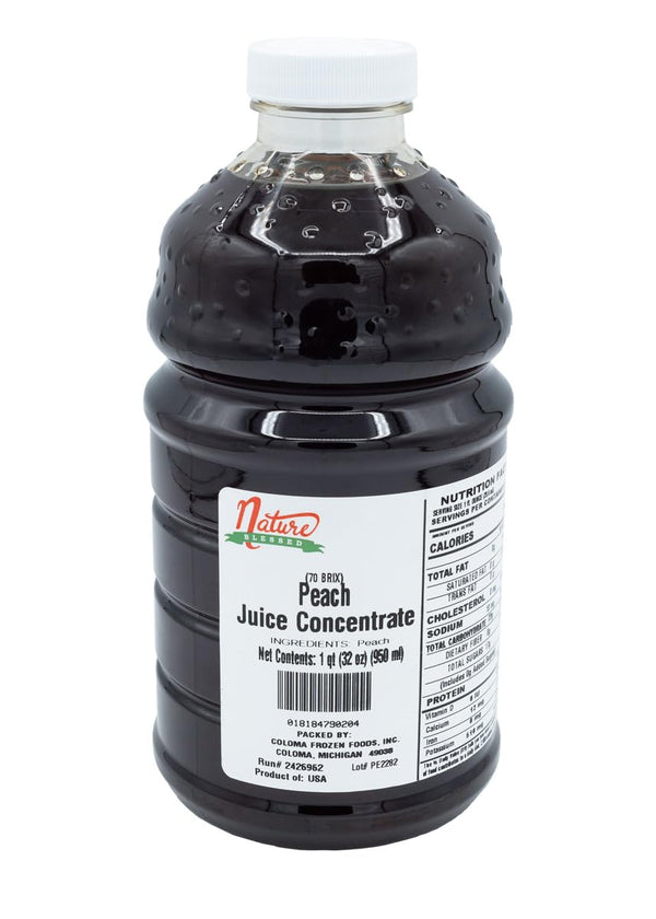 Nature Blessed 100% Pure Peach Fruit Juice Concentrate - 1 Quart (1/32