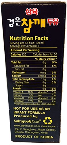 Sahmyook 6.42 (Pack 16) Black Sesame Soy Milk, Fl. Ounce