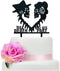 Till Death Do Us Part Wedding Cake Topper, Mr and Mrs Skull Skeleton Couple Black Silhouette