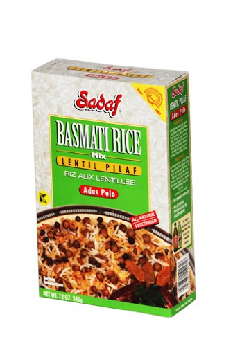 Sadaf Basmati Rice Mix Lentils Pilaf,12 Oz (Pack of 2)