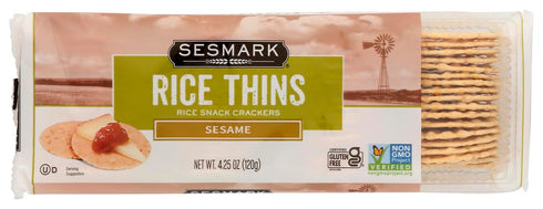 Sesmark Foods Sesame Rice Thins Gluten Free -- 4.25 oz - 2