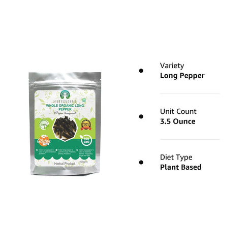 AYURVEDASHREE Whole Long Pepper, Best Indian Long Pepper (Pippali) 100 Gm Pack