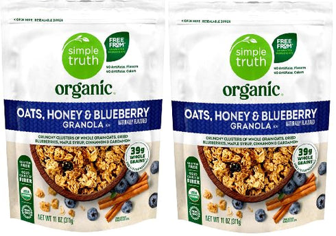 Generic Organic Oats Honey and Blueberry Granola (2 Bags, 11 oz. each)