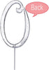 MAGJUCHE Silver 10" Crystal Cake Topper, Number 10 Rhinestones for 10th Birthday or Anniversary Party Decoration
