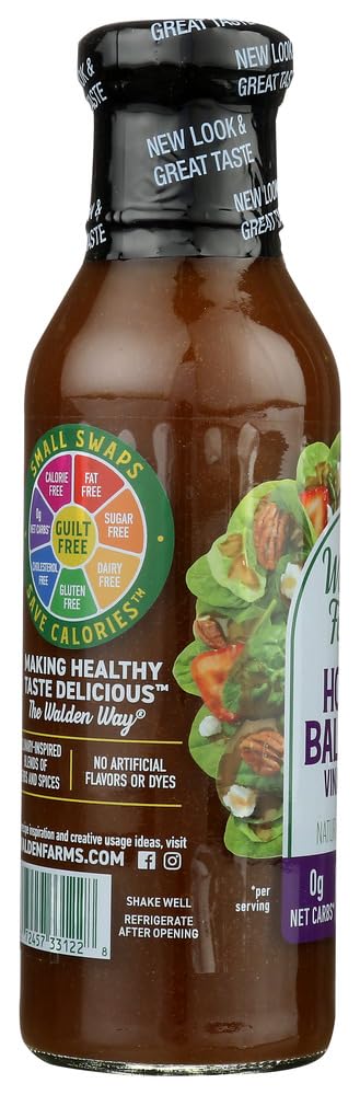 12 (Pack 6) Walden Farms Honey Balsamic Vinaigrette Salad Dressing, Ounce