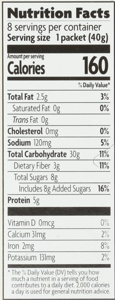 1.4 oz(Pack 1) Nature's Path Organic Instant Hot Oatmeal, Optimum Cinnamon, Blueberry, Flaxseed