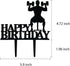 Black Acrylic Dumbbells Birthday Cake Topper, Sports Theme Cake Decoration
