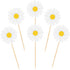 Hengmerry Daisy Cupcake Toppers, Daisy Flower Cake Picks Chrysanthemum Party Decorations for Spring