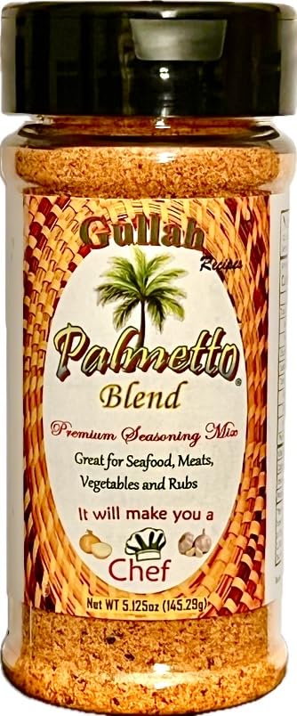 Palmetto Blend Premium Seasoning Mix | Single | 5.13oz | All Natural | All Purpose | 7 Herbs and Spices | Great for Seafood, Meats, Vegetables and Rubs