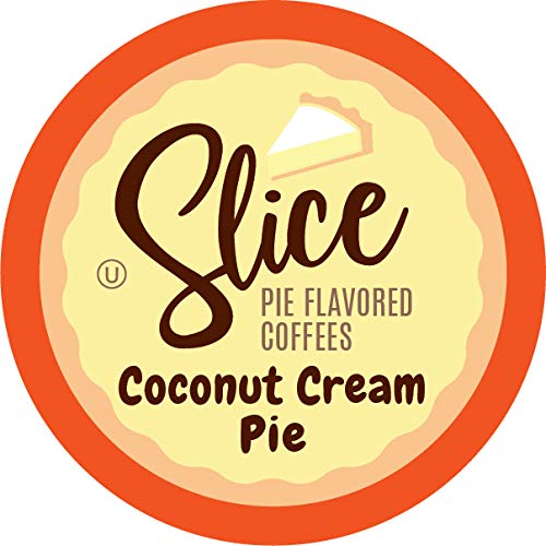 Slice Coffee Flavored Coffee, Pie for Keurig K Cup Brewers, Coconut Cream,