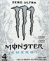 16 oz, 4 Pack Monster Energy, Zero Ultra, fl